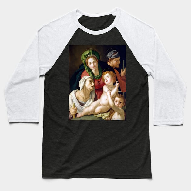 Agnolo Bronzino The Holy Family Baseball T-Shirt by pdpress